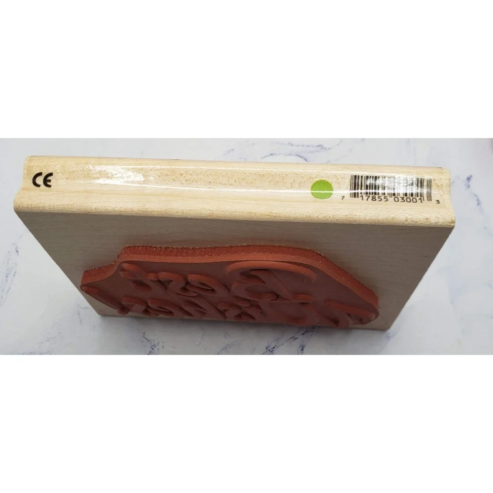 Rubber Stampede Elegant Best Wishes Large Rubber Stamp 3001G Pretty Script
